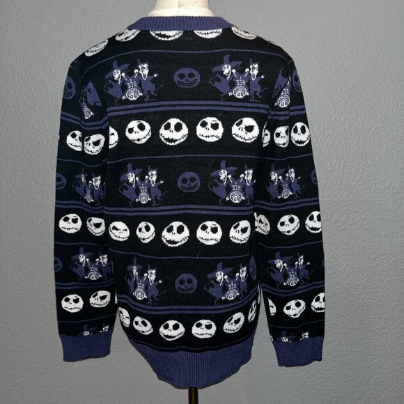 DISNEY THE NIGHTMARE BEFORE CHRISTMAS JACK SKELLINGTON KNIT SWEATER - EUC - M - Picture 5 of 13